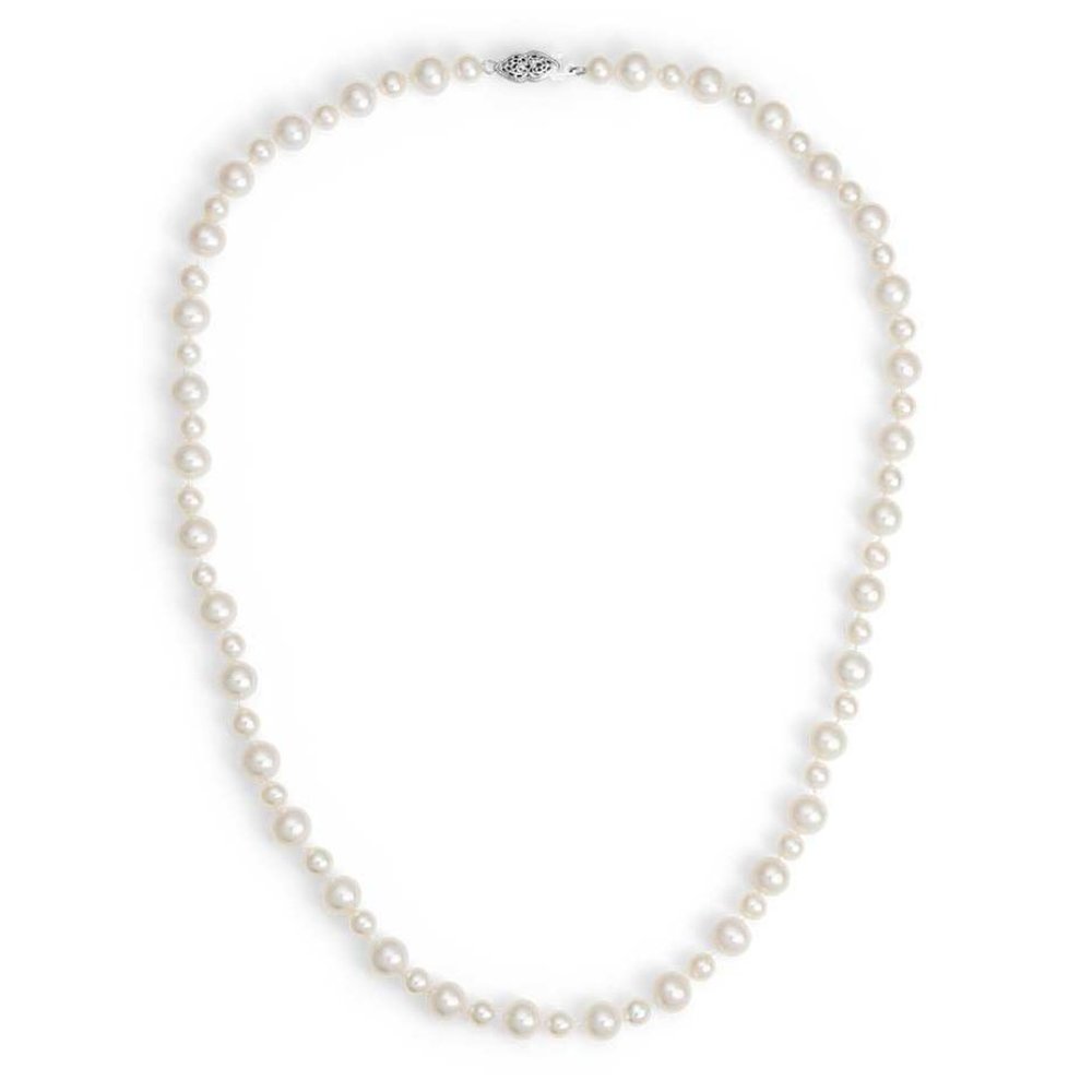 Blue Nile Freshwater Cultured Pearl Garland Necklace in 14k White Gold